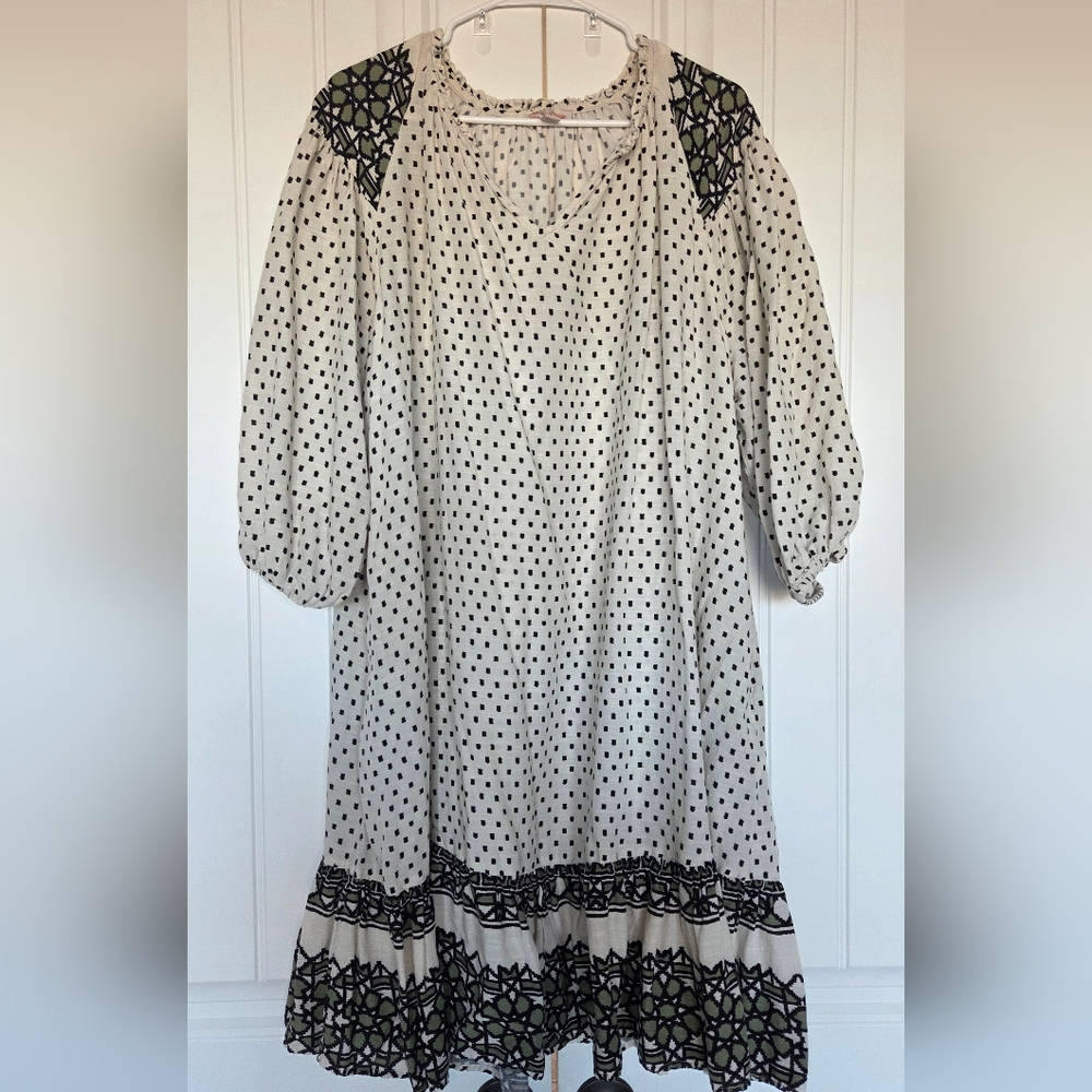Elegant Black and White Polka Dot Dress